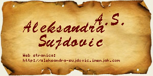 Aleksandra Šujdović vizit kartica